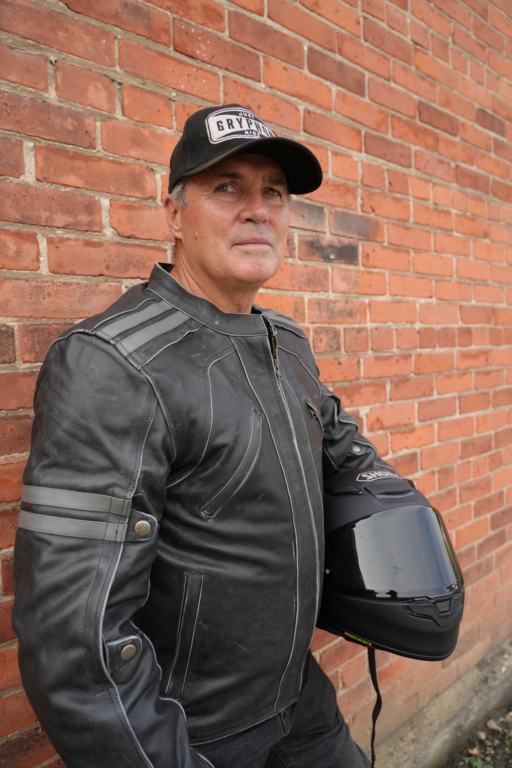 Gryphon Men's Dean Leather Motorcycle Jacket