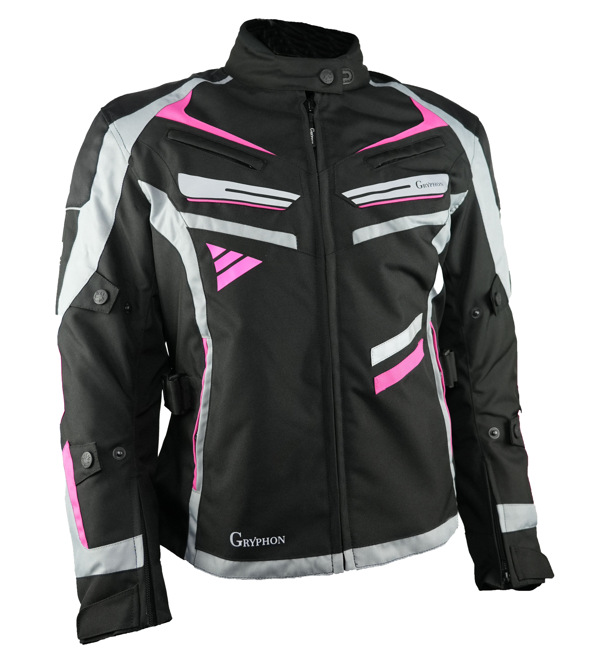 pink motorcycle gear Gryphon Women's Twisted Sisters Waterproof Motorcycle Jacket