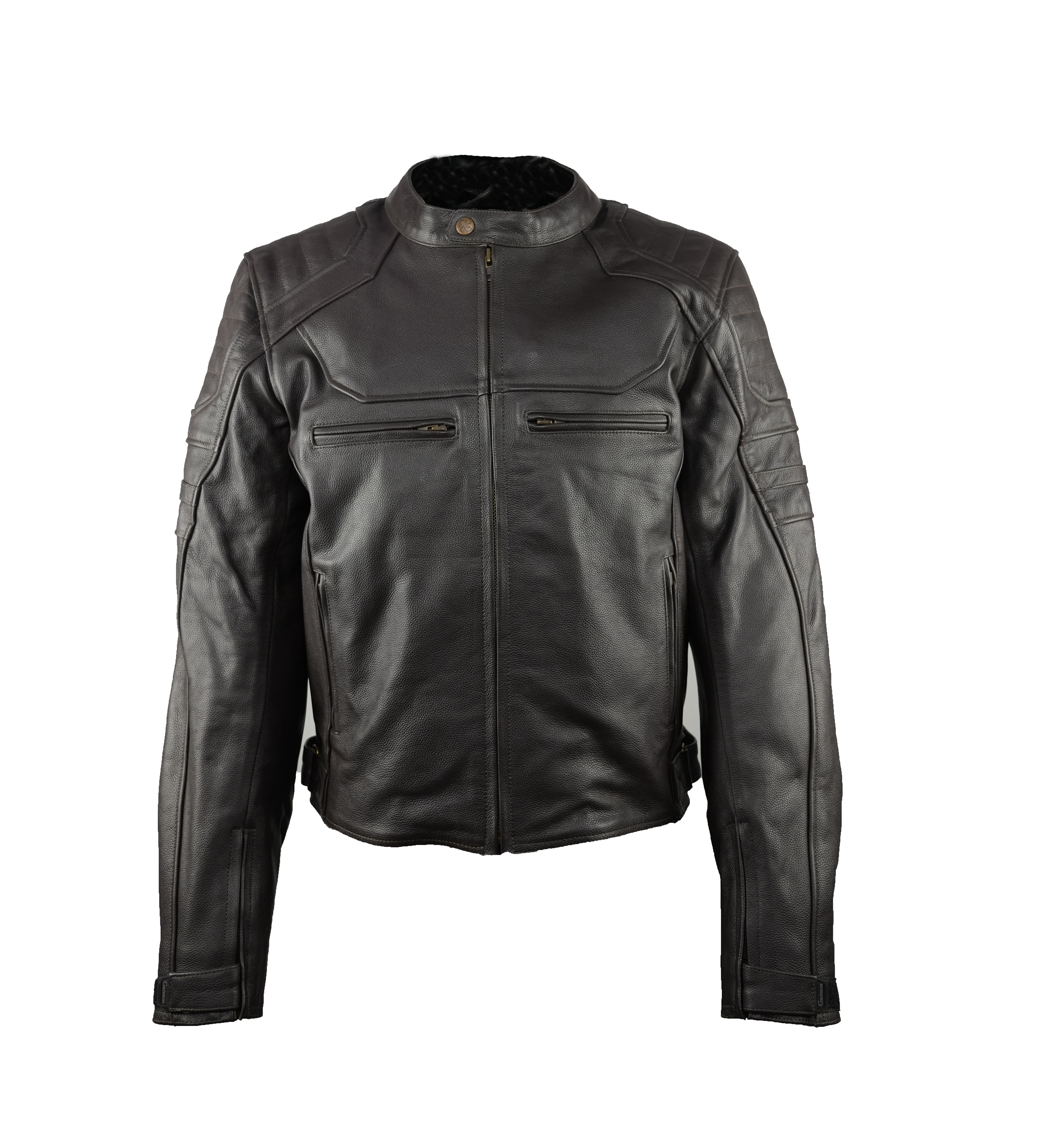 Sleeveless Leather Motorcycle Jacket #VM30MCK - Jamin Leather®